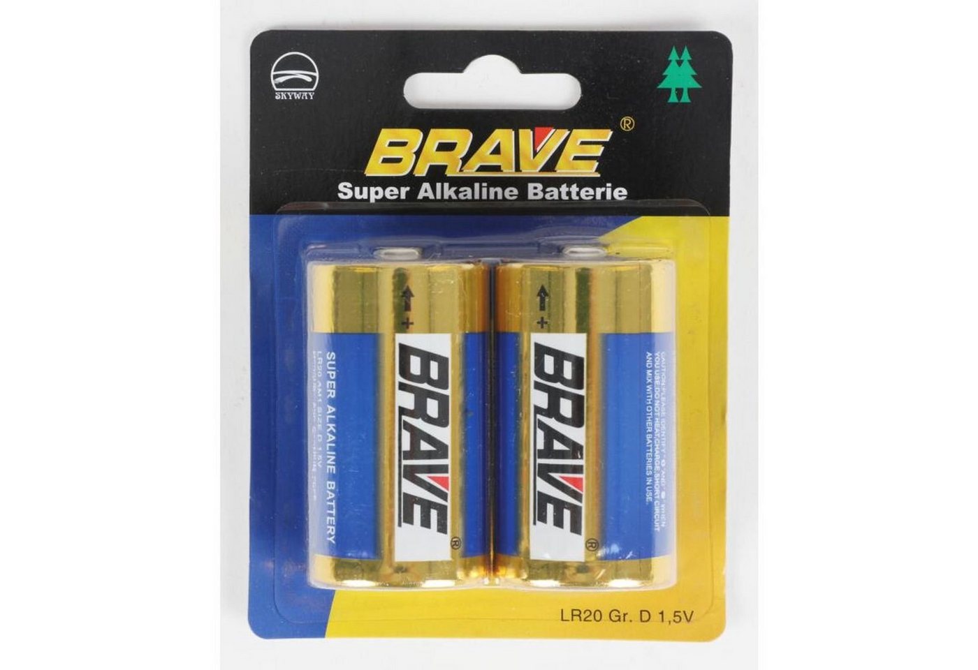 BURI 12x 2er-Set Brave Super Alkaline-Batterien LR20 1,5V Gr.D Großpackung Batterie, (24 St) von BURI