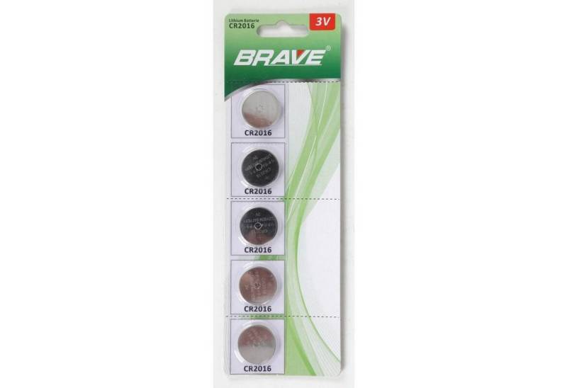 BURI 12x 5erSet Knopfzellenbatterien Lithium CR2016 3V Großpackung 60 Stück Batterie, (60 St) von BURI