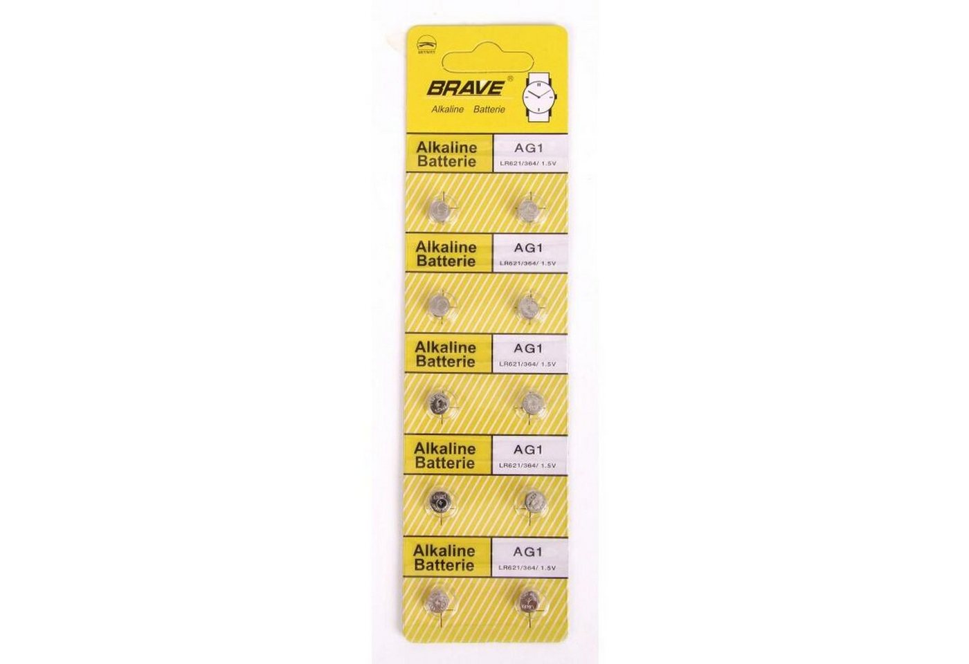 BURI 24x 10er Set Alkaline Knopfzellen LR621/364, 1,5V AG1 Armbanduhren 24 Batterie, (240 St) von BURI