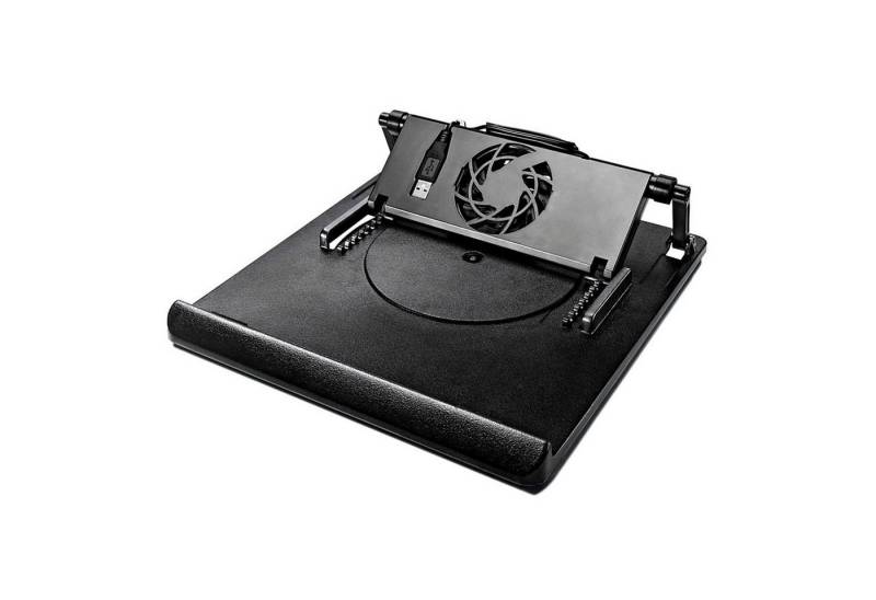 BURI Laptop-Ständer drehbar Notebookständer Tabletthalter Lüfter mit USB Laptop-Ständer von BURI