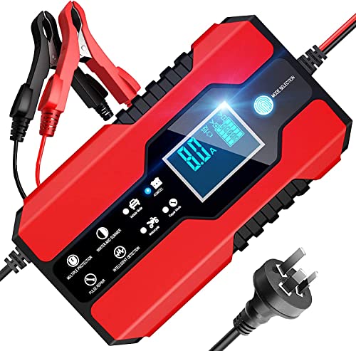 BURNNOVE Ladegerät für Autobatterien 12V/24V 8A Vollautomatisches Batterieladegerät mit LED-Bildschirm und Reparaturfunktion für Auto, Motorrad und LKW BURNNOVE Ladegerät für Autobatterien 12V/24V 8A Vollautomatisches Batterieladegerät mit LED-Bildschirm und Reparaturfunktion für Auto, Motorrad und LKW von BURNNOVE