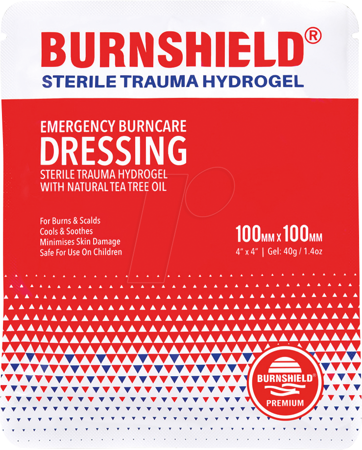 BURN 1012280 - Hydrogel für Brandverletzungen, steril, 10 x 10 cm von BURNSHIELD