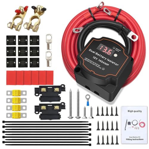 VSR 5M 12V 140A Geteiltes Lastrelais Kit, Automatischer Trennschalter, Spannungsempfindliches Relais Kit mit LED Display für Wohnmobil SUV ATV Wohnmobil Boot VSR 5M 12V 140A Geteiltes Lastrelais Kit, Automatischer Trennschalter, Spannungsempfindliches Relais Kit mit LED Display für Wohnmobil SUV ATV Wohnmobil Boot von BURNTOP
