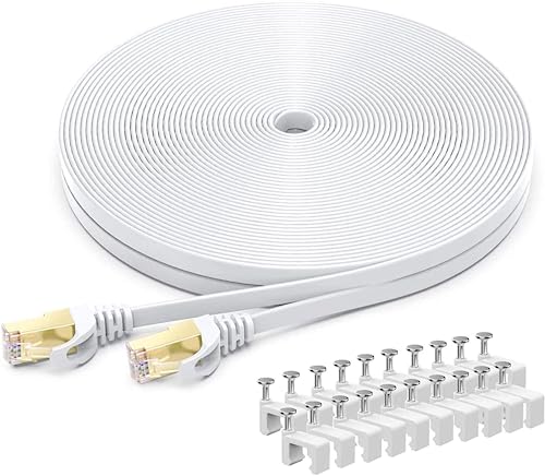 BUSOHE Cat 8 Lan Kabel 6meter, Hochgeschwindigkeits- Gigabit RJ45 LAN Netzwerkkabel, 40Gbps 2000Mhz Internet Patchkabel Kompatibel mit Router, Modem, PC, Laptop, Drucker von BUSOHE