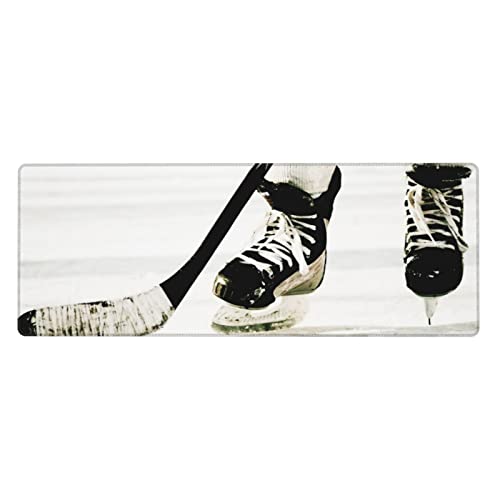 Großes Gummi-Tastatur-Pad mit Eishockey-Muster, 30 x 80 cm, Mauspad, Schreibtischunterlage, Laptop-Schreibtischunterlage, Schreibtischunterlage, Büro und Zuhause. Großes Gummi-Tastatur-Pad mit Eishockey-Muster, 30 x 80 cm, Mauspad, Schreibtischunterlage, Laptop-Schreibtischunterlage, Schreibtischunterlage, Büro und Zuhause. von BUULOO