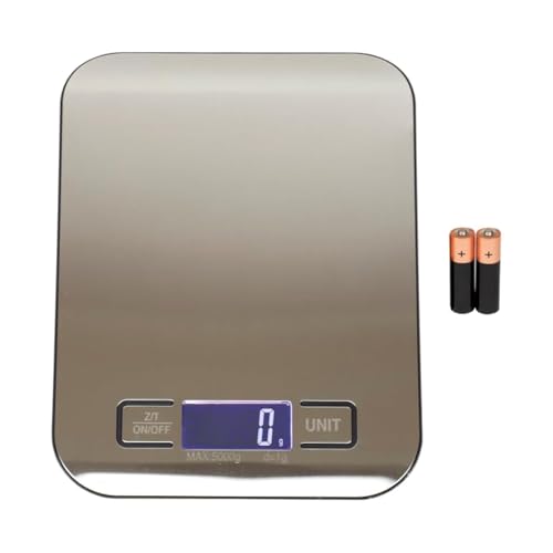 Buy in Web USA Digitale Küchenwaage, Edelstahl Lebensmittelwaage, Gramm, Kilo, Pfund und Unzen, Diät, Backen und Kochen, LCD-Display, 5 kg, Tara-Funktion, automatische Abschaltung mit 2,8 g Buy in Web USA Digitale Küchenwaage, Edelstahl Lebensmittelwaage, Gramm, Kilo, Pfund und Unzen, Diät, Backen und Kochen, LCD-Display, 5 kg, Tara-Funktion, automatische Abschaltung mit 2,8 g von BUY IN WEB