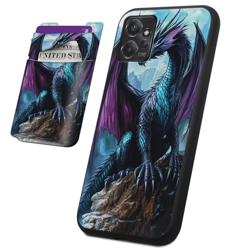 BVCLKJPOI Für Moto G Power 5G 2023 Hülle mit Kartenhalter, 2-in-1 Slim TPU Stoßfest Cover + Stick On Wallet Pocket, Anti-Scratch Weiche Schutzhülle für Moto G Power 5G 2023, Western Dragon BVCLKJPOI Für Moto G Power 5G 2023 Hülle mit Kartenhalter, 2-in-1 Slim TPU Stoßfest Cover + Stick On Wallet Pocket, Anti-Scratch Weiche Schutzhülle für Moto G Power 5G 2023, Western Dragon von BVCLKJPOI