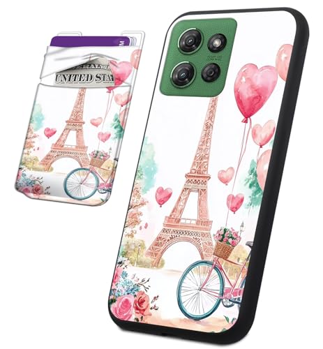 BVCLKJPOI Schutzhülle für Moto G Power 5G 2025 mit Kartenhalter, 2 in 1 Slim TPU Stoßfest Cover + Stick On Wallet Pocket, Anti-Scratch Weiche Schutzhülle für Moto G Power 2025, Niedlicher Eisenturm BVCLKJPOI Schutzhülle für Moto G Power 5G 2025 mit Kartenhalter, 2 in 1 Slim TPU Stoßfest Cover + Stick On Wallet Pocket, Anti-Scratch Weiche Schutzhülle für Moto G Power 2025, Niedlicher Eisenturm von BVCLKJPOI