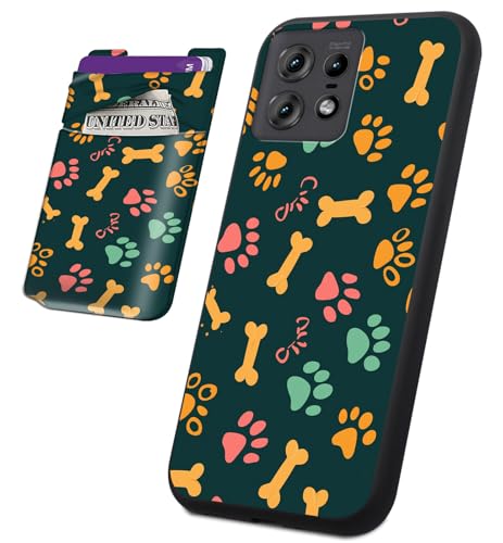 BVCLKJPOI Schutzhülle für Motorola Edge 50 Pro mit Kartenhalter, 2-in-1 dünne TPU-Schutzhülle und aufklebbare Brieftaschentasche, kratzfeste, weiche Schutzhülle für Moto Edge Pro 5G (6,7 Zoll), bunte von BVCLKJPOI