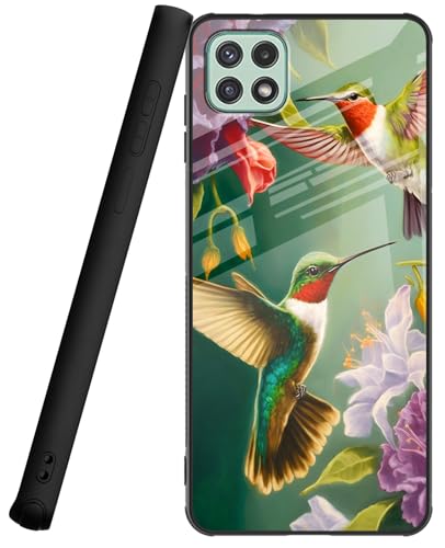 BVCLKJPOI Schutzhülle für Samsung Galaxy A22 5G, 16,6 cm (6,6 Zoll), rundum stoßfeste Ecken, Glasrückseite, kratzfeste Handyhülle, weiche TPU-Stoßdämpfer-Schutzhülle für Galaxy A22 5G, für Damen und von BVCLKJPOI