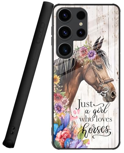 BVCLKJPOI Schutzhülle für Samsung Galaxy S22 Ultra, 17,3 cm (6,8 Zoll), rundum stoßfeste Ecken, Glas-Rückseite, kratzfeste Handyhülle, weiche TPU-Stoßdämpfer-Schutzhülle für Galaxy S22 Ultra für Damen von BVCLKJPOI