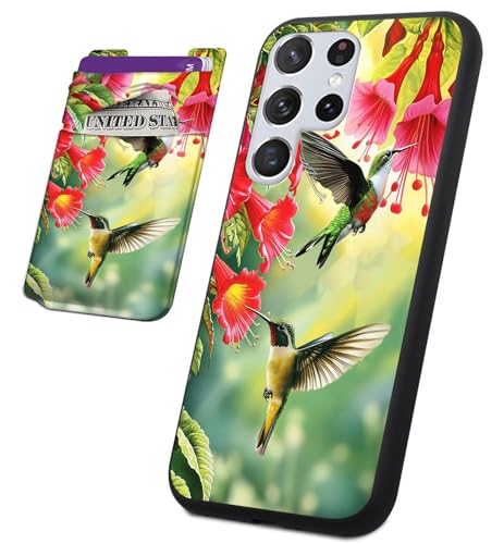 BVCLKJPOI Schutzhülle für Samsung Galaxy S23 Ultra mit Kartenhalter, schlanke TPU-stoßfeste Abdeckung + aufklebbare Brieftaschentasche, kratzfeste, weiche Schutzhülle für Galaxy S23 Ultra 5G, Kolibris BVCLKJPOI Schutzhülle für Samsung Galaxy S23 Ultra mit Kartenhalter, schlanke TPU-stoßfeste Abdeckung + aufklebbare Brieftaschentasche, kratzfeste, weiche Schutzhülle für Galaxy S23 Ultra 5G, Kolibris von BVCLKJPOI