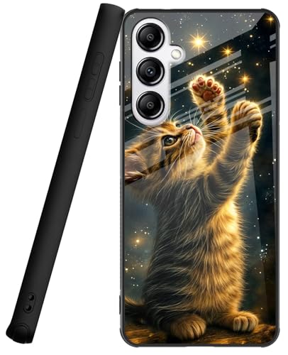 BVCLKJPOI Schutzhülle für Samsung Galaxy S24, 15,7 cm (6,2 Zoll), rundum stoßfeste Ecken, Glasrückseite, kratzfeste Handyhülle, weiche TPU-Stoßdämpfer, Schutzhülle für Galaxy S24 für Damen und Herren von BVCLKJPOI