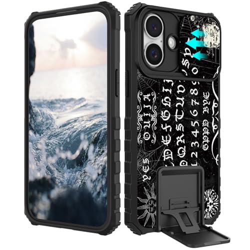 BVCLKJPOI Schutzhülle für iPhone 16 5G, 15,5 cm (6,1 Zoll), mit Schiebe-Kamera-Abdeckung, stoßfest, matt, harte Schutzhülle mit Ständer, schlanke, kratzfeste, langlebige Handyhülle für iPhone 16 (2024 von BVCLKJPOI
