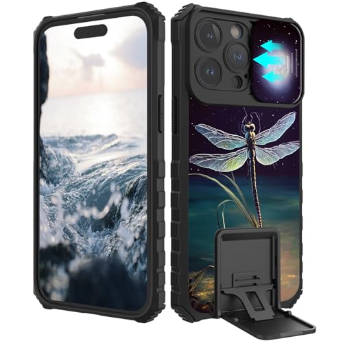 BVCLKJPOI Schutzhülle für iPhone 16 Pro, 15,7 cm (6,2 Zoll), mit Schiebe-Kamera-Abdeckung, stoßfest, matt, harte Schutzhülle mit Ständer, schlanke, kratzfeste, langlebige Handyhülle für iPhone 16 Pro von BVCLKJPOI