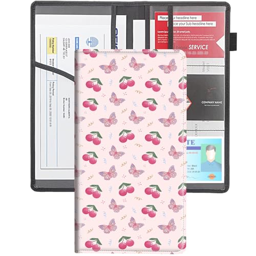Kfz-Halterung für Registrierung und Versicherung, Premium-PU-Leder, Registrierungs- und Versicherungskartenhalter, mit elastischer Bandage, Auto-Organizer, Handschuhfach-Organizer für Männer und Kfz-Halterung für Registrierung und Versicherung, Premium-PU-Leder, Registrierungs- und Versicherungskartenhalter, mit elastischer Bandage, Auto-Organizer, Handschuhfach-Organizer für Männer und von BVCLKJPOI