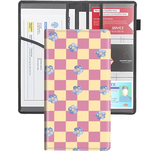 Kfz-Halterung für Registrierung und Versicherung, Premium-PU-Leder, Registrierungs- und Versicherungskartenhalter, mit elastischer Bandage, Auto-Organizer, Handschuhfach-Organizer für Männer und Kfz-Halterung für Registrierung und Versicherung, Premium-PU-Leder, Registrierungs- und Versicherungskartenhalter, mit elastischer Bandage, Auto-Organizer, Handschuhfach-Organizer für Männer und von BVCLKJPOI