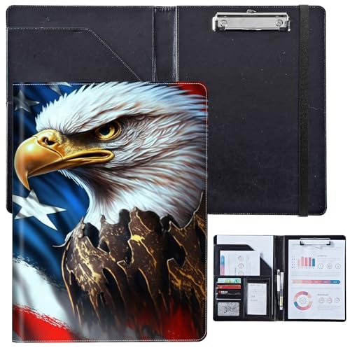 PU-Leder-Portfolio für Damen, Lebenslauf-Mappe für Interviews, professioneller Business-Organizer mit Dokumentenhalter, Kartenfächern und Stiftschlaufe, passend für Klemmbrett im A4-Format, Flagge PU-Leder-Portfolio für Damen, Lebenslauf-Mappe für Interviews, professioneller Business-Organizer mit Dokumentenhalter, Kartenfächern und Stiftschlaufe, passend für Klemmbrett im A4-Format, Flagge von BVCLKJPOI