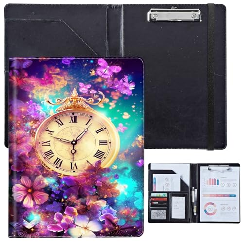 PU-Leder-Portfolio für Damen, Lebenslauf-Mappe für Interviews, professioneller Business-Organizer mit Dokumentenhalter, Kartenfächern und Stiftschlaufe, passend für Klemmbrett im A4-Format PU-Leder-Portfolio für Damen, Lebenslauf-Mappe für Interviews, professioneller Business-Organizer mit Dokumentenhalter, Kartenfächern und Stiftschlaufe, passend für Klemmbrett im A4-Format von BVCLKJPOI