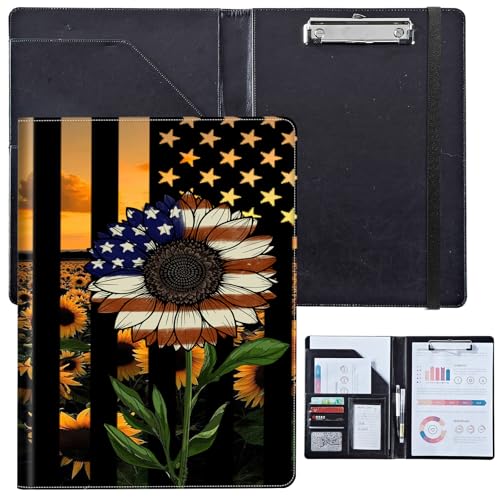 PU-Leder-Portfolio für Damen, Lebenslauf-Mappe für Vorstellungsgespräche, professioneller Business-Organizer mit Dokumentenhalter, Kartenfächern und Stiftschlaufe, passend für A4-Klemmbrett, Flagge PU-Leder-Portfolio für Damen, Lebenslauf-Mappe für Vorstellungsgespräche, professioneller Business-Organizer mit Dokumentenhalter, Kartenfächern und Stiftschlaufe, passend für A4-Klemmbrett, Flagge von BVCLKJPOI