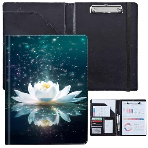 PU-Leder-Portfolio für Damen, Lebenslauf-Mappe für Vorstellungsgespräche, professioneller Business-Organizer mit Dokumentenhalter, Kartenfächern und Stiftschlaufe, passend für Klemmbrett im A4-Format PU-Leder-Portfolio für Damen, Lebenslauf-Mappe für Vorstellungsgespräche, professioneller Business-Organizer mit Dokumentenhalter, Kartenfächern und Stiftschlaufe, passend für Klemmbrett im A4-Format von BVCLKJPOI