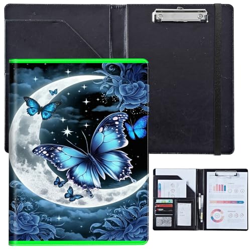 PU-Leder-Portfolio für Damen, Lebenslauf-Mappe für Vorstellungsgespräche, professioneller Business-Organizer mit Dokumentenhalter, Kartenfächern und Stiftschlaufe, passend für Klemmbrett im A4-Format PU-Leder-Portfolio für Damen, Lebenslauf-Mappe für Vorstellungsgespräche, professioneller Business-Organizer mit Dokumentenhalter, Kartenfächern und Stiftschlaufe, passend für Klemmbrett im A4-Format von BVCLKJPOI