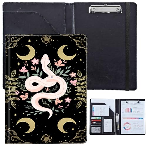 PU-Leder-Portfolio für Damen, Lebenslauf-Mappe für Vorstellungsgespräche, professioneller Business-Organizer mit Dokumentenhalter, Kartenfächern und Stiftschlaufe, passend für Klemmbrett im A4-Format PU-Leder-Portfolio für Damen, Lebenslauf-Mappe für Vorstellungsgespräche, professioneller Business-Organizer mit Dokumentenhalter, Kartenfächern und Stiftschlaufe, passend für Klemmbrett im A4-Format von BVCLKJPOI