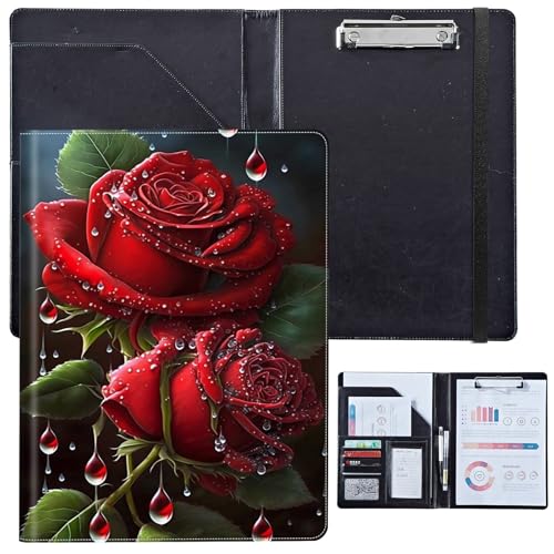 PU-Leder-Portfolio für Damen, Lebenslauf-Mappe für Vorstellungsgespräche, professioneller Business-Organizer mit Dokumentenhalter, Kartenfächern und Stiftschlaufe, passend für Klemmbrett im A4-Format PU-Leder-Portfolio für Damen, Lebenslauf-Mappe für Vorstellungsgespräche, professioneller Business-Organizer mit Dokumentenhalter, Kartenfächern und Stiftschlaufe, passend für Klemmbrett im A4-Format von BVCLKJPOI