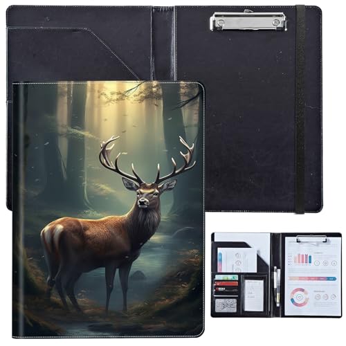 PU-Leder-Portfolio für Damen, Lebenslauf-Mappe für Vorstellungsgespräche, professioneller Business-Organizer mit Dokumentenhalter, Kartenfächern und Stiftschlaufe, passend für Klemmbrett im A4-Format PU-Leder-Portfolio für Damen, Lebenslauf-Mappe für Vorstellungsgespräche, professioneller Business-Organizer mit Dokumentenhalter, Kartenfächern und Stiftschlaufe, passend für Klemmbrett im A4-Format von BVCLKJPOI
