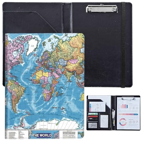 PU-Leder-Portfolio für Damen, Lebenslauf-Mappe für Vorstellungsgespräche, professioneller Business-Organizer mit Dokumentenhalter, Kartenfächern und Stiftschlaufe, passend für Klemmbrett im A4-Format PU-Leder-Portfolio für Damen, Lebenslauf-Mappe für Vorstellungsgespräche, professioneller Business-Organizer mit Dokumentenhalter, Kartenfächern und Stiftschlaufe, passend für Klemmbrett im A4-Format von BVCLKJPOI