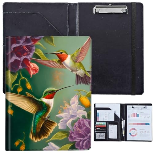 PU-Leder-Portfolio für Damen, Lebenslauf-Mappe für Vorstellungsgespräche, professioneller Business-Organizer mit Dokumentenhalter, Kartenfächern und Stiftschlaufe, passend für Klemmbrett im A4-Format PU-Leder-Portfolio für Damen, Lebenslauf-Mappe für Vorstellungsgespräche, professioneller Business-Organizer mit Dokumentenhalter, Kartenfächern und Stiftschlaufe, passend für Klemmbrett im A4-Format von BVCLKJPOI