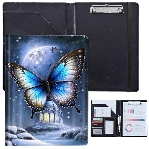PU-Leder-Portfolio für Damen, Lebenslauf-Mappe für Vorstellungsgespräche, professioneller Business-Organizer mit Dokumentenhalter, Kartenfächern und Stiftschlaufe, passend für Klemmbrett im A4-Format PU-Leder-Portfolio für Damen, Lebenslauf-Mappe für Vorstellungsgespräche, professioneller Business-Organizer mit Dokumentenhalter, Kartenfächern und Stiftschlaufe, passend für Klemmbrett im A4-Format von BVCLKJPOI