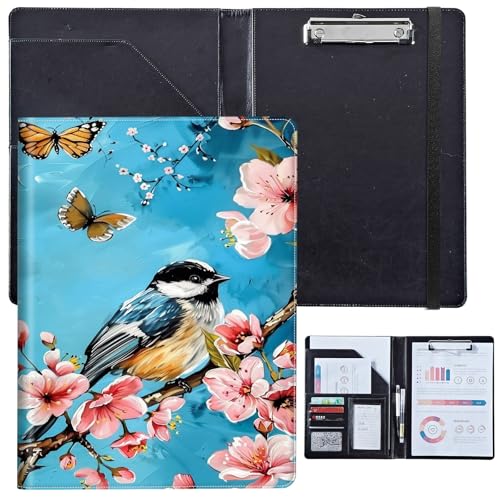 PU-Leder-Portfolio für Damen, Lebenslauf-Mappe für Vorstellungsgespräche, professioneller Business-Organizer mit Dokumentenhalter, Kartenfächern und Stiftschlaufe, passend für Klemmbrett im A4-Format PU-Leder-Portfolio für Damen, Lebenslauf-Mappe für Vorstellungsgespräche, professioneller Business-Organizer mit Dokumentenhalter, Kartenfächern und Stiftschlaufe, passend für Klemmbrett im A4-Format von BVCLKJPOI