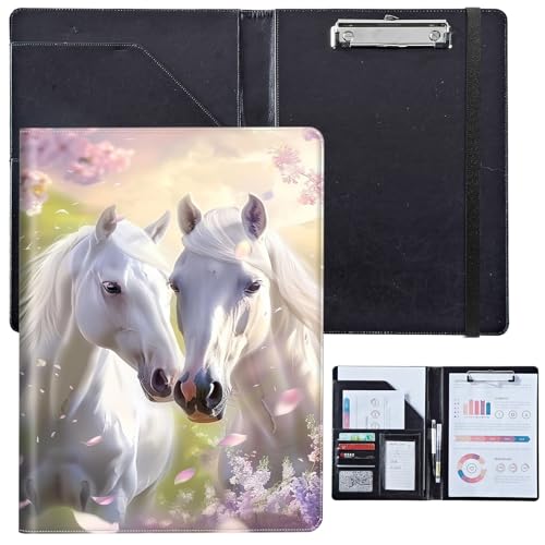 PU-Leder-Portfolio für Damen, Lebenslauf-Mappe für Vorstellungsgespräche, professioneller Business-Organizer mit Dokumentenhalter, Kartenfächern und Stiftschlaufe, passend für Klemmbrett im A4-Format PU-Leder-Portfolio für Damen, Lebenslauf-Mappe für Vorstellungsgespräche, professioneller Business-Organizer mit Dokumentenhalter, Kartenfächern und Stiftschlaufe, passend für Klemmbrett im A4-Format von BVCLKJPOI