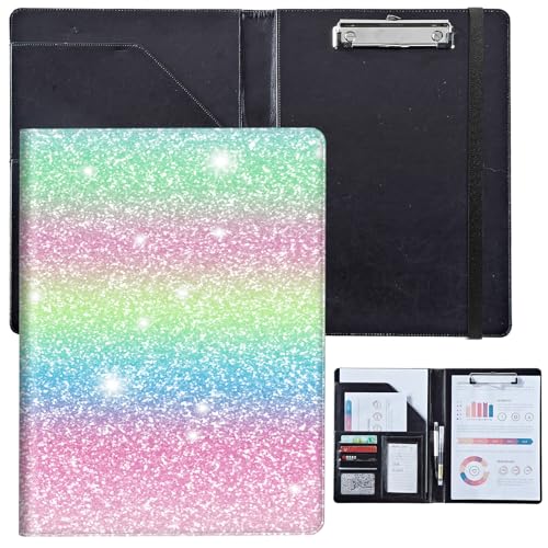 PU-Leder-Portfolio für Damen, Lebenslauf-Mappe für Vorstellungsgespräche, professioneller Business-Organizer mit Dokumentenhalter, Kartenfächern und Stiftschlaufe, passend für Klemmbrett im A4-Format PU-Leder-Portfolio für Damen, Lebenslauf-Mappe für Vorstellungsgespräche, professioneller Business-Organizer mit Dokumentenhalter, Kartenfächern und Stiftschlaufe, passend für Klemmbrett im A4-Format von BVCLKJPOI