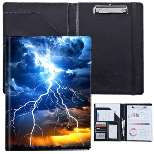 PU-Leder-Portfolio für Damen, Lebenslauf-Mappe für Vorstellungsgespräche, professioneller Business-Organizer mit Dokumentenhalter, Kartenfächern und Stiftschlaufe, passend für Klemmbrett im A4-Format PU-Leder-Portfolio für Damen, Lebenslauf-Mappe für Vorstellungsgespräche, professioneller Business-Organizer mit Dokumentenhalter, Kartenfächern und Stiftschlaufe, passend für Klemmbrett im A4-Format von BVCLKJPOI