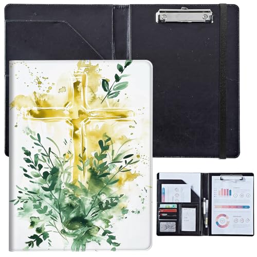 PU-Leder-Portfolio für Damen, Lebenslauf-Mappe für Vorstellungsgespräche, professioneller Business-Organizer mit Dokumentenhalter, Kartenfächern und Stiftschlaufe, passend für Klemmbrett im A4-Format PU-Leder-Portfolio für Damen, Lebenslauf-Mappe für Vorstellungsgespräche, professioneller Business-Organizer mit Dokumentenhalter, Kartenfächern und Stiftschlaufe, passend für Klemmbrett im A4-Format von BVCLKJPOI