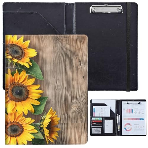 PU-Leder-Portfolio für Damen, Lebenslauf-Mappe für Vorstellungsgespräche, professioneller Business-Organizer mit Dokumentenhalter, Kartenfächern und Stiftschlaufe, passend für Klemmbrett im A4-Format PU-Leder-Portfolio für Damen, Lebenslauf-Mappe für Vorstellungsgespräche, professioneller Business-Organizer mit Dokumentenhalter, Kartenfächern und Stiftschlaufe, passend für Klemmbrett im A4-Format von BVCLKJPOI