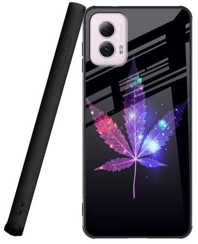 Schutzhülle für Moto G Power 5G 2024, 17,5 cm (6,7 Zoll), rundum stoßfeste Ecken, Glasrückseite, kratzfeste Handyhülle, schlanke, weiche TPU-Stoßdämpfer-Schutzhülle für G Power 5G 2024, für Damen und von BVCLKJPOI