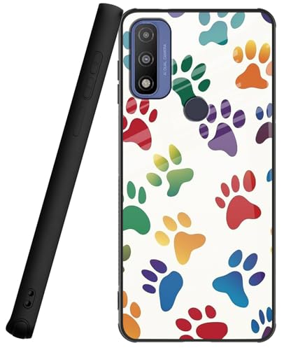 Schutzhülle für Moto G Pure, 16,5 cm (6,5 Zoll), rundum stoßfeste Ecken, Glasrückseite, kratzfeste Handyhülle, schlanke, weiche TPU-Stoßdämpfer-Schutzhülle für Motorola G Pure, für Damen und Herren von BVCLKJPOI