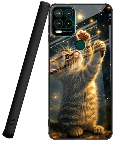 Schutzhülle für Moto G Stylus 5G 2021, 17,3 cm (6,8 Zoll), rundum stoßfeste Ecken, Glasrückseite, kratzfeste Handyhülle, schlanke, weiche TPU-Stoßdämpfer, Schutzhülle für G Stylus 5G 2021, für Damen von BVCLKJPOI