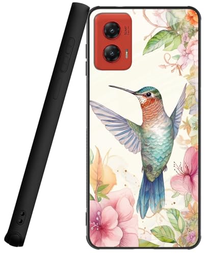 Schutzhülle für Moto G Stylus 5G 2024, 17,5 cm (6,7 Zoll), rundum stoßfeste Ecken, Glasrückseite, kratzfeste Handyhülle, schlanke, weiche TPU-Stoßdämpfer-Schutzhülle für G Stylus 5G 2024, für Damen von BVCLKJPOI