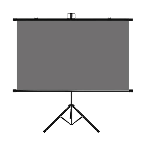 Einziehbare Projektionsleinwand, unterstützt Vorder- und Hinterprojektion für Heimkino, Hinterhof, Party, Filmabende, Projektor-Leinwand mit Ständer (183 cm (16:9) von BVDHASDBT