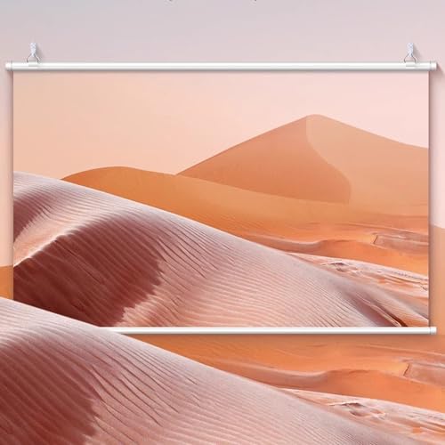 HD-Filmleinwand, Wand-/Deckenmontage, Einziehbare Projektionsleinwand, Herunterziehbare Manuelle Projektionsleinwand, Knitterfrei, Leicht, Mit Tragetasche(60"(4:3)) von BVDHASDBT