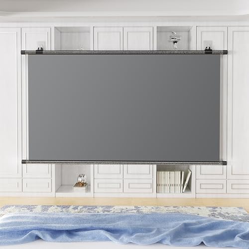 HD-Filmleinwand Mit Front- Und Rückprojektion, Projektor-Filmleinwände Mit Hängendem Design, Einziehbare Projektionsleinwand for Den Filmabend Im Garten(60"(4:3)) von BVDHASDBT