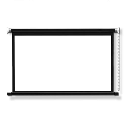 Manuelle Leinwand zum Herunterziehen, Projektionsleinwand, Wand-/Deckenmontage mit automatischer Verriegelung, HD-Filmleinwand, für Camping-Party, Hinterhof, Heimkino (152,4 cm (4:3)) von BVDHASDBT