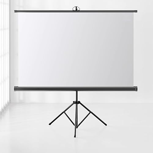 Manuelle Leinwand zum Herunterziehen, tragbare Projektor-Leinwand, fester Rahmen, Wand-/Deckenmontage, mit Tragetasche, für Hinterhof-Filmabend (152,4 cm) von BVDHASDBT
