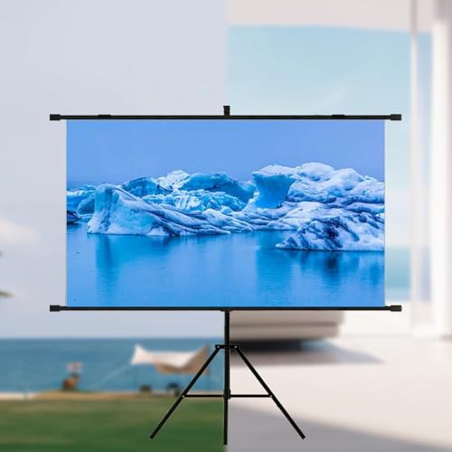 Manuelle Projektionsleinwand for Herunterziehen, Tragbare Projektionsleinwand, Projektionsleinwand Mit Ständer, for Heimkino-Projektionen Im Innen- Und Außenbereich(72"(16:9)) von BVDHASDBT