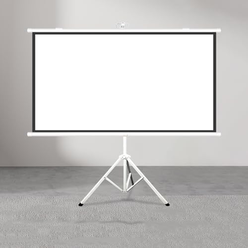 Manuelle Projektionsleinwand for Herunterziehen, Tragbare Projektionsleinwand Mit Festem Rahmen Zur Wand-/Deckenmontage Mit AUTOMATISCHER VERRIEGELUNG, for Filmabende Im Garten(50"(4:3)) von BVDHASDBT