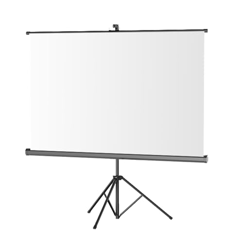 Manuelle Projektor-Leinwand, tragbare Projektor-Leinwand, HD-Film-Leinwand, Wand-/Deckenmontage, mit Tragetasche, für Hinterhof-Filmabend (182,9 cm) von BVDHASDBT